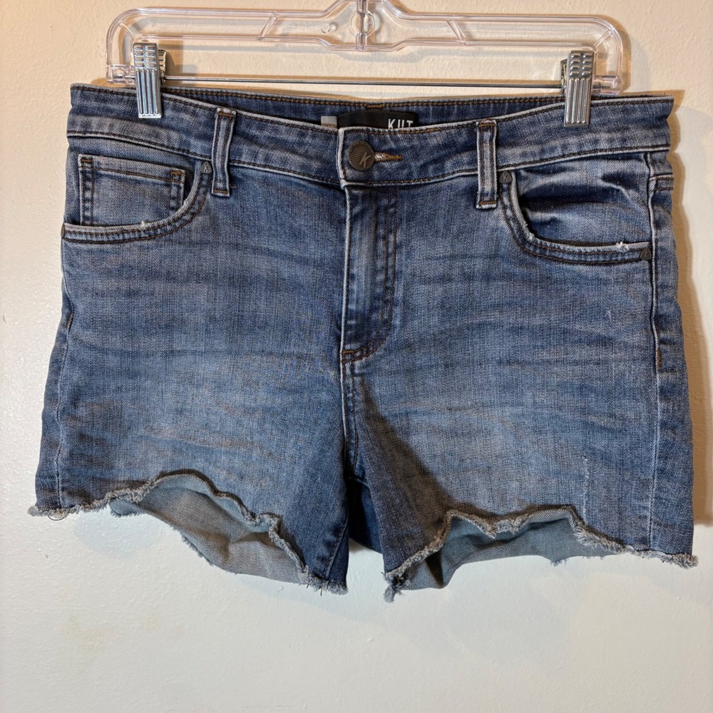 Kut from the Kloth Denim Shorts Size 10 Blue Raw Hem Cut Offs
